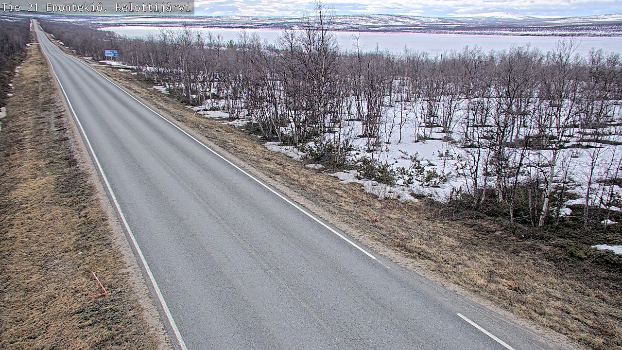 Weather Camera Image Väg 21 Enontekiö, Kelottijärvi, Enontekiö, Lappi