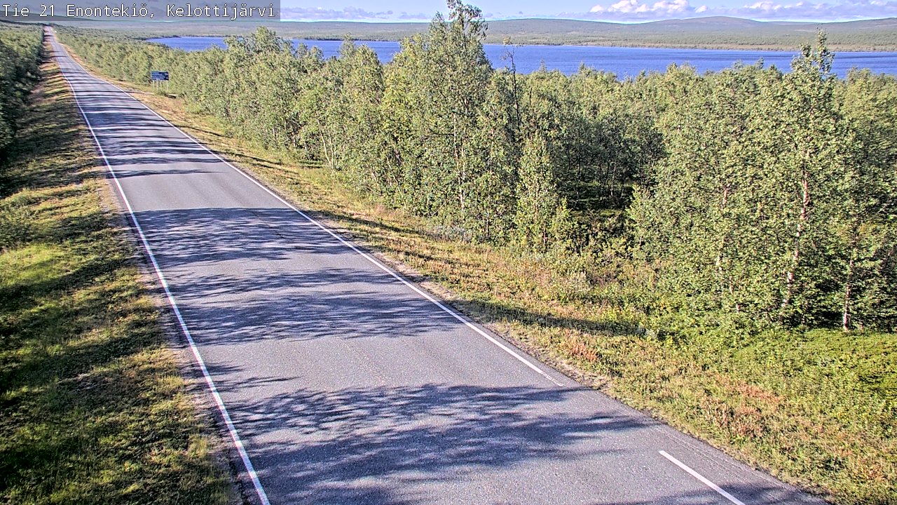 Weather Camera Image Road 21 Enontekiö, Kelottijärvi, Enontekiö, Lappi