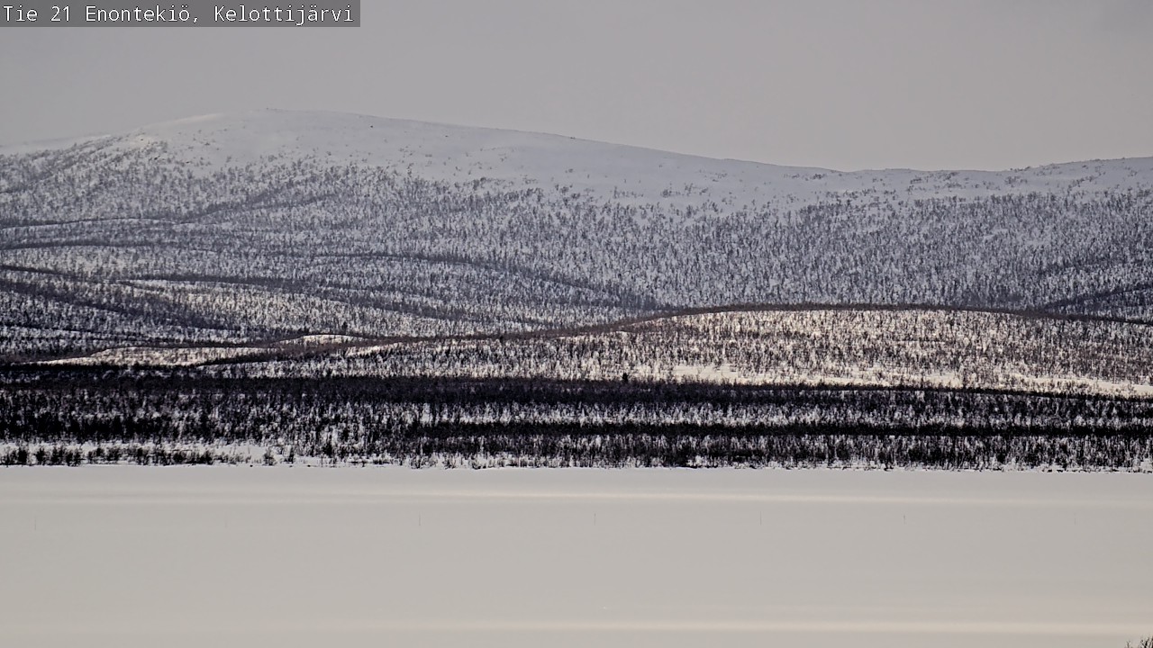 Weather Camera Image Väg 21 Enontekiö, Kelottijärvi, Enontekiö, Lappi