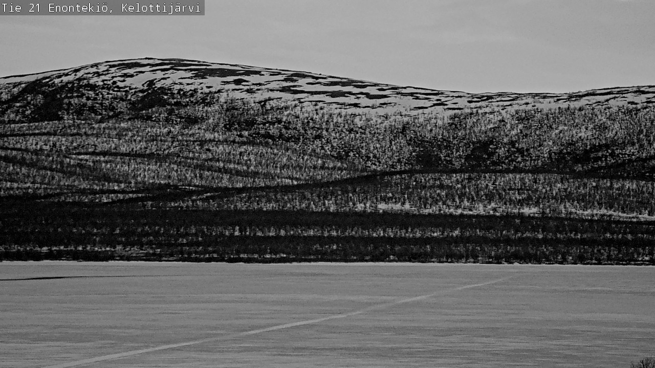 Weather Camera Image Road 21 Enontekiö, Kelottijärvi, Enontekiö, Lappi