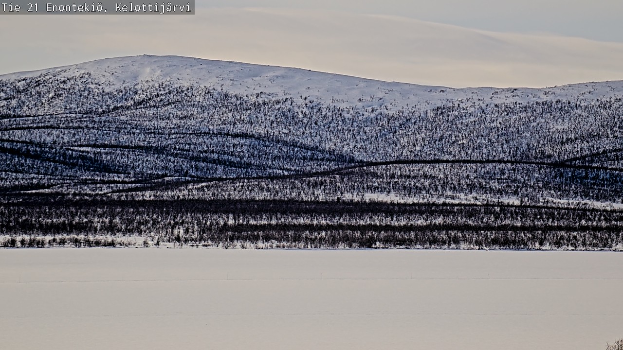 Weather Camera Image Väg 21 Enontekiö, Kelottijärvi, Enontekiö, Lappi