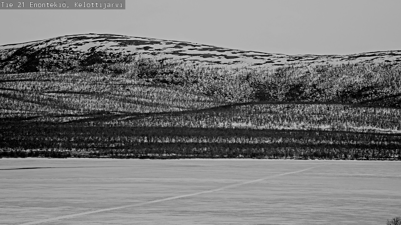 Weather Camera Image Road 21 Enontekiö, Kelottijärvi, Enontekiö, Lappi
