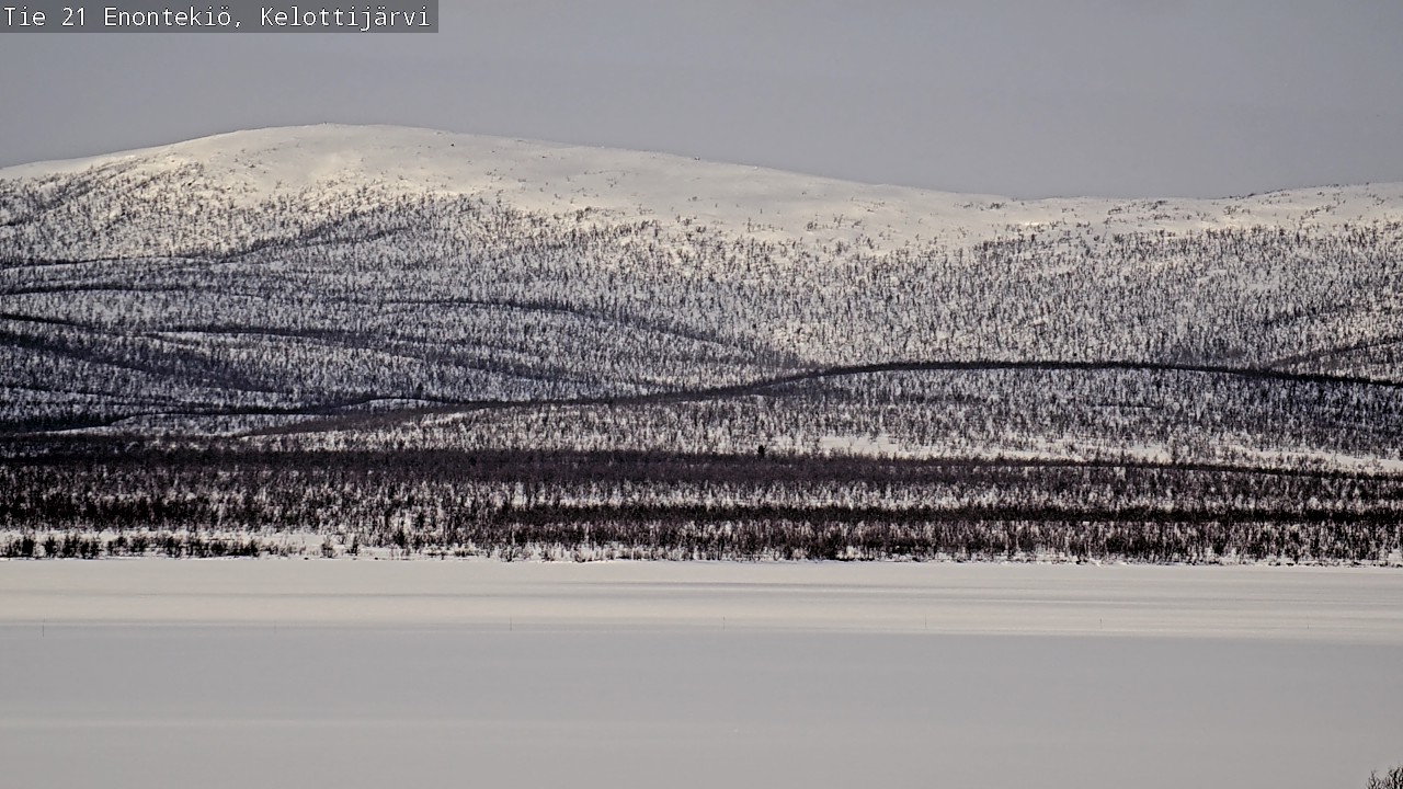 Weather Camera Image Väg 21 Enontekiö, Kelottijärvi, Enontekiö, Lappi
