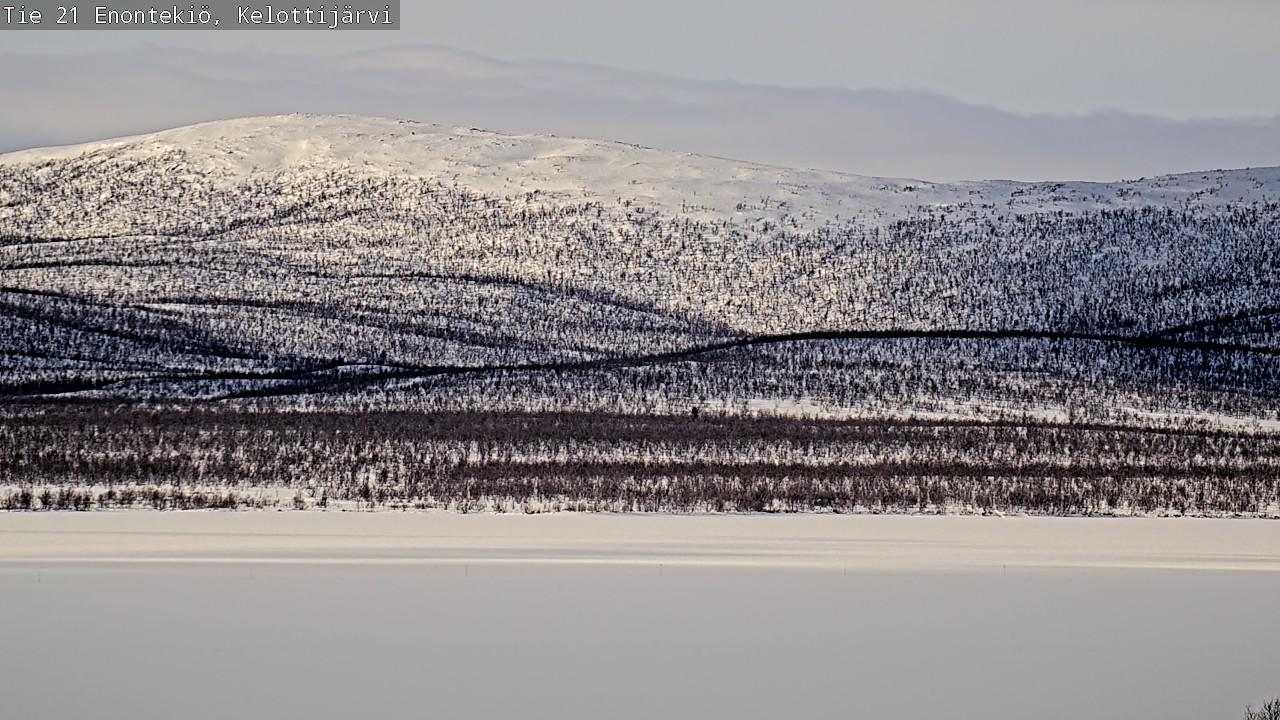 Weather Camera Image Väg 21 Enontekiö, Kelottijärvi, Enontekiö, Lappi