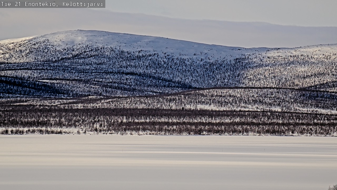 Weather Camera Image Väg 21 Enontekiö, Kelottijärvi, Enontekiö, Lappi