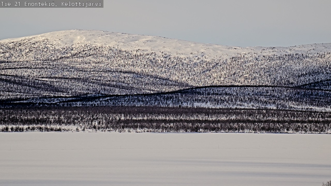 Weather Camera Image Väg 21 Enontekiö, Kelottijärvi, Enontekiö, Lappi