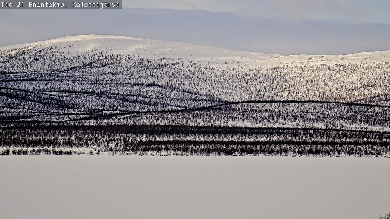 Weather Camera Image Väg 21 Enontekiö, Kelottijärvi, Enontekiö, Lappi