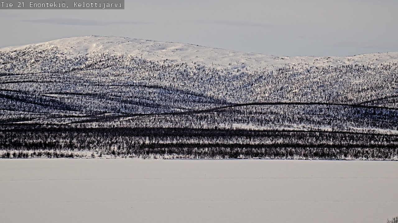 Weather Camera Image Väg 21 Enontekiö, Kelottijärvi, Enontekiö, Lappi