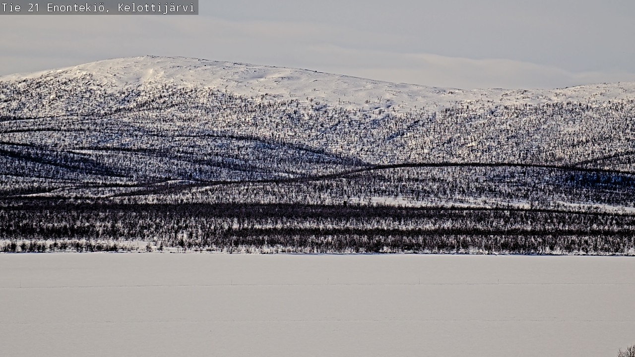 Weather Camera Image Väg 21 Enontekiö, Kelottijärvi, Enontekiö, Lappi