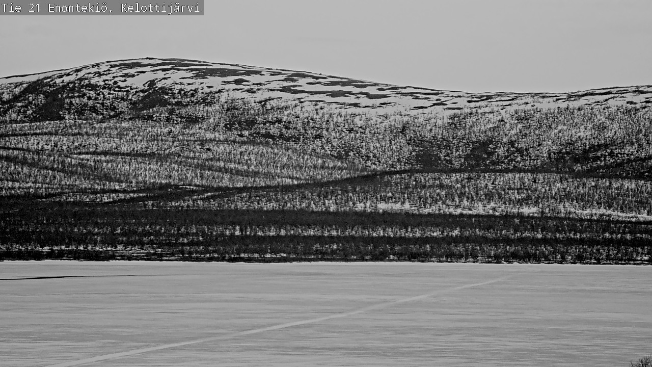 Weather Camera Image Road 21 Enontekiö, Kelottijärvi, Enontekiö, Lappi