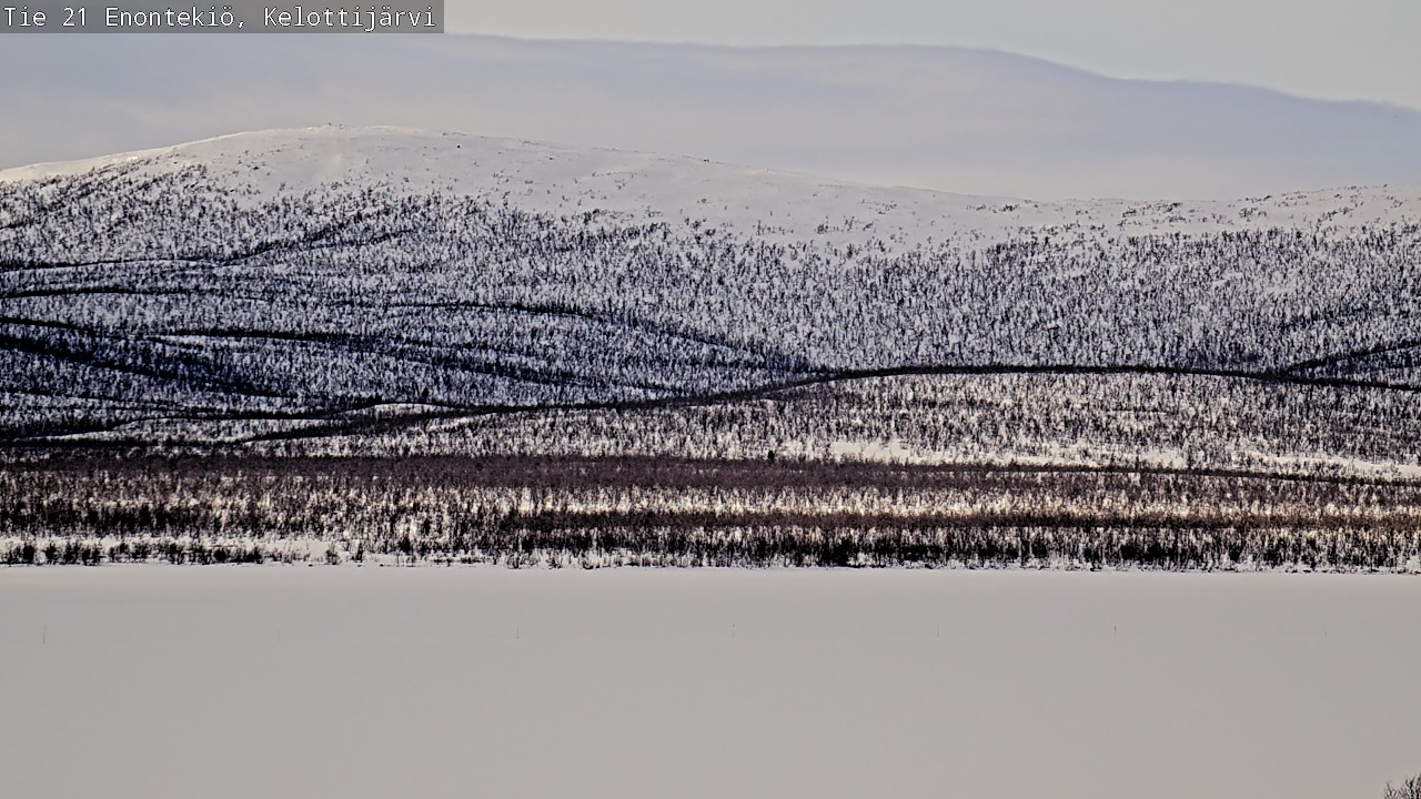 Weather Camera Image Väg 21 Enontekiö, Kelottijärvi, Enontekiö, Lappi
