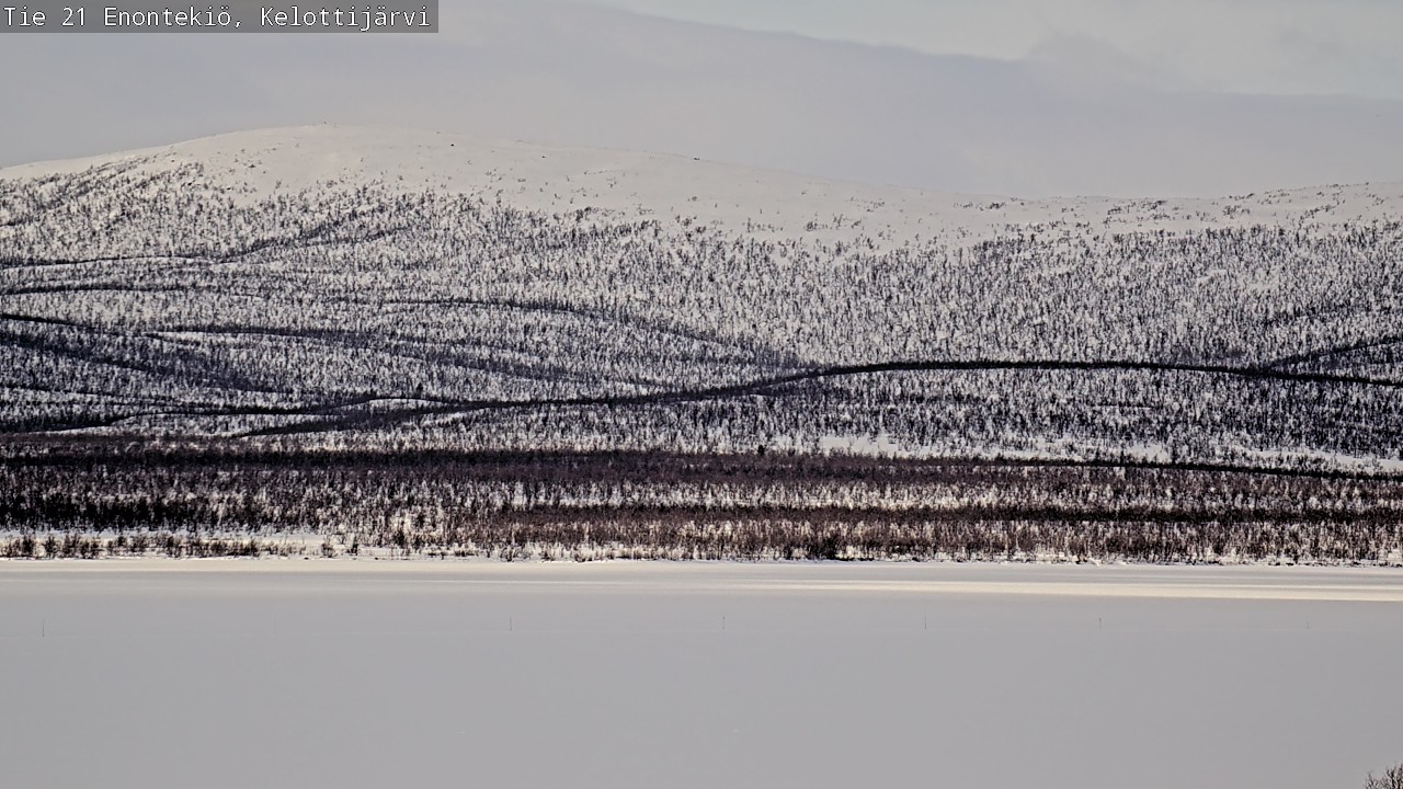 Weather Camera Image Väg 21 Enontekiö, Kelottijärvi, Enontekiö, Lappi