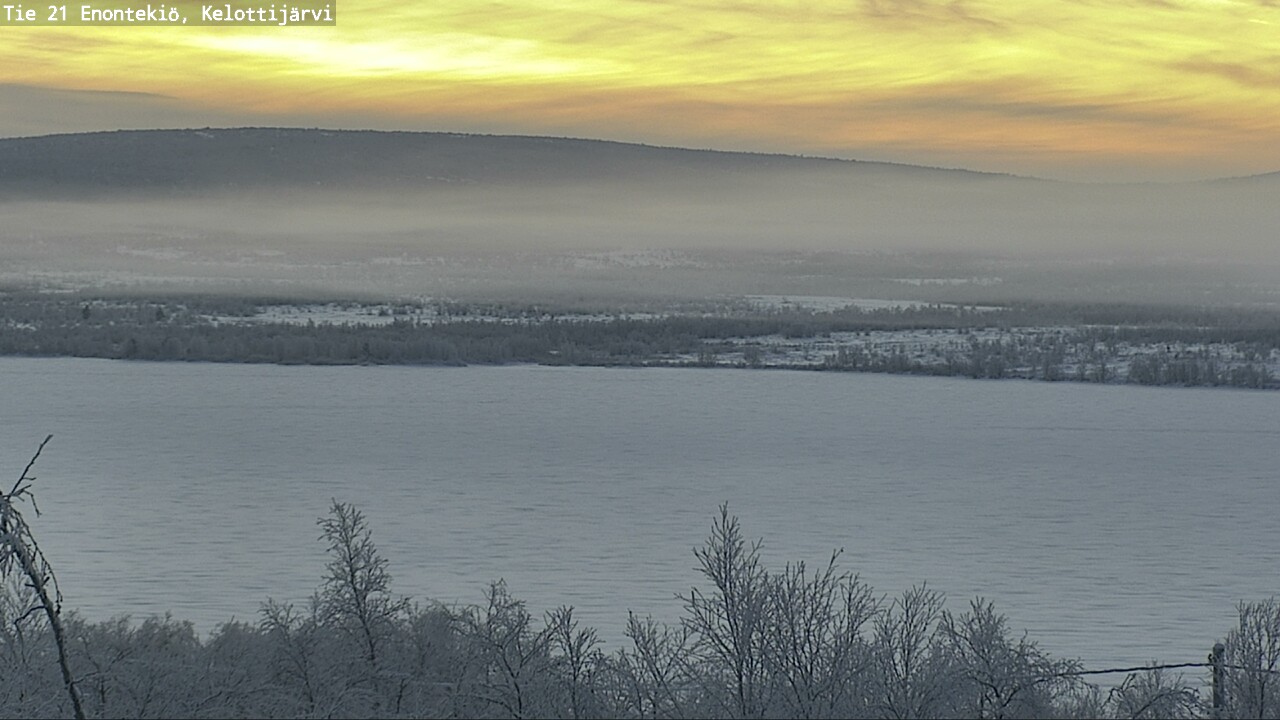 Weather Camera Image Väg 21 Enontekiö, Kelottijärvi, Enontekiö, Lappi