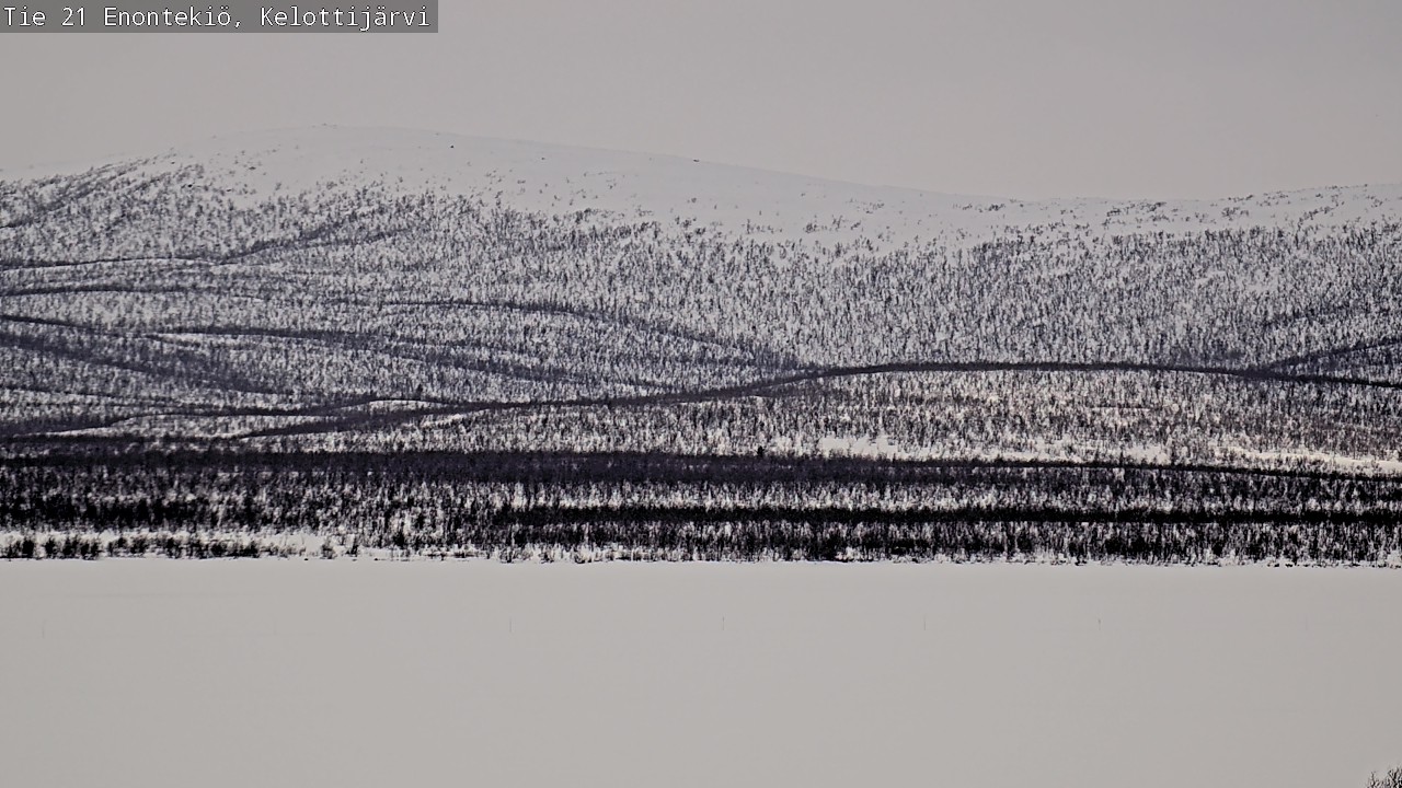 Weather Camera Image Väg 21 Enontekiö, Kelottijärvi, Enontekiö, Lappi