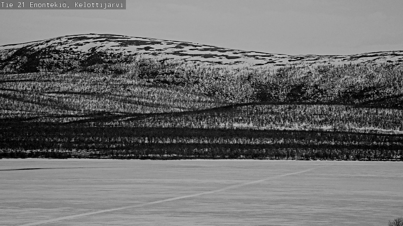 Weather Camera Image Road 21 Enontekiö, Kelottijärvi, Enontekiö, Lappi