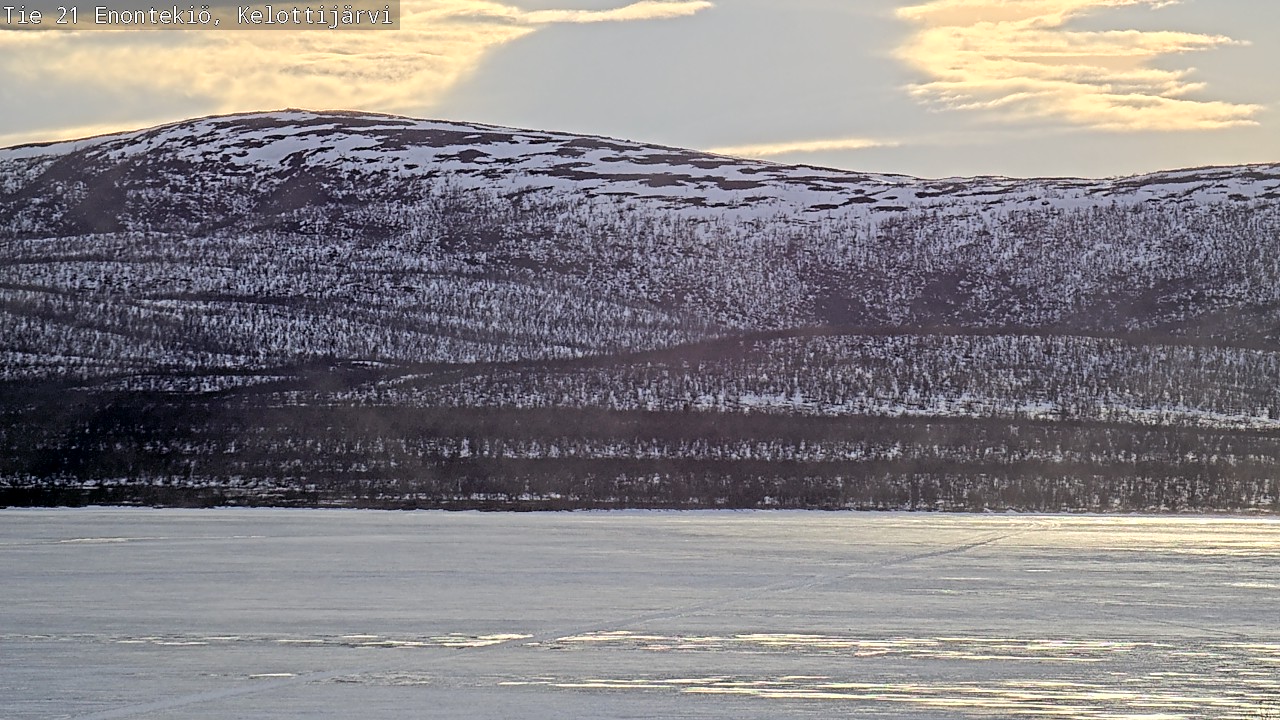 Weather Camera Image Väg 21 Enontekiö, Kelottijärvi, Enontekiö, Lappi