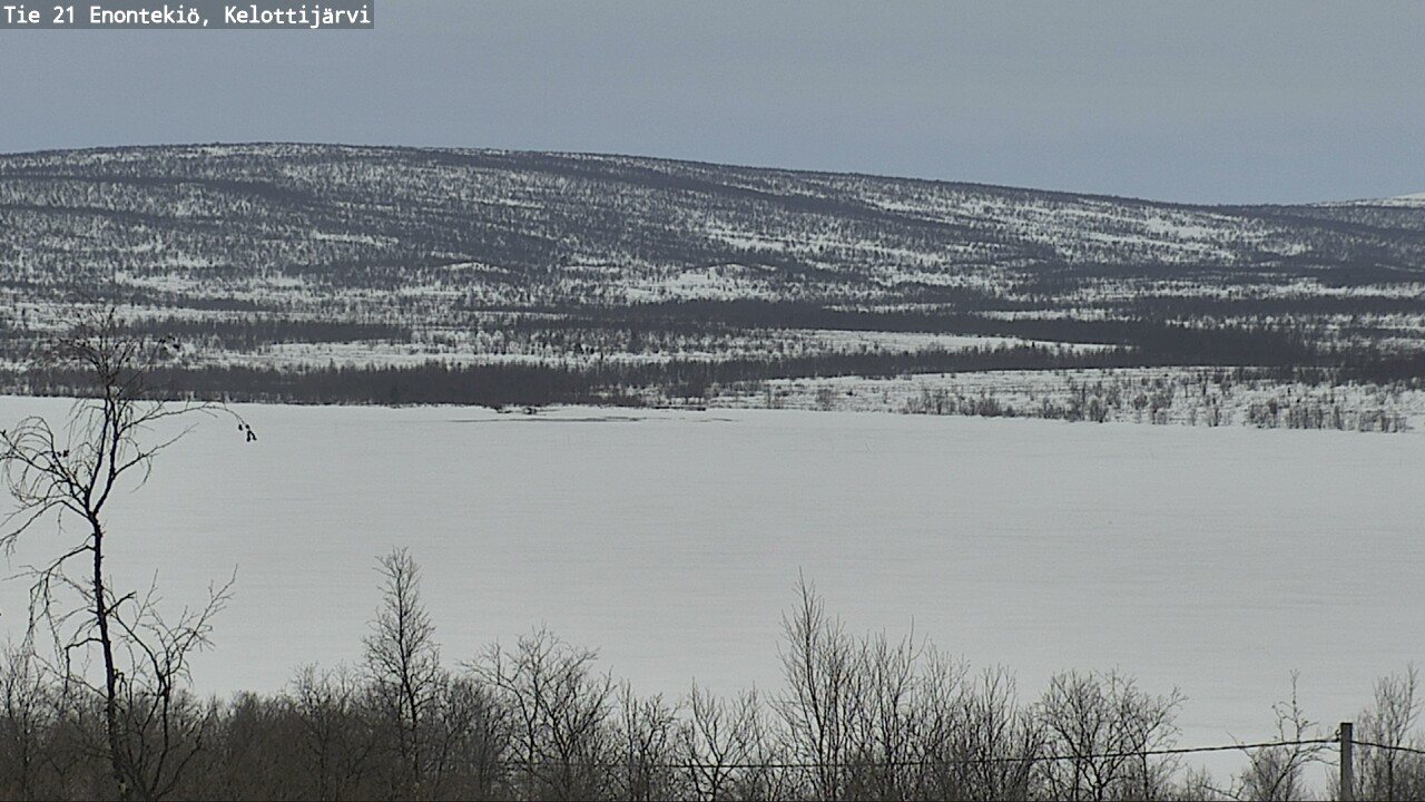 Weather Camera Image Road 21 Enontekiö, Kelottijärvi, Enontekiö, Lappi