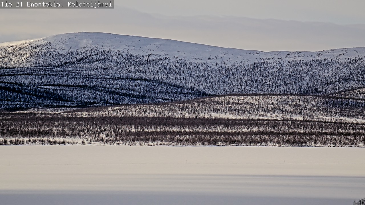 Weather Camera Image Väg 21 Enontekiö, Kelottijärvi, Enontekiö, Lappi