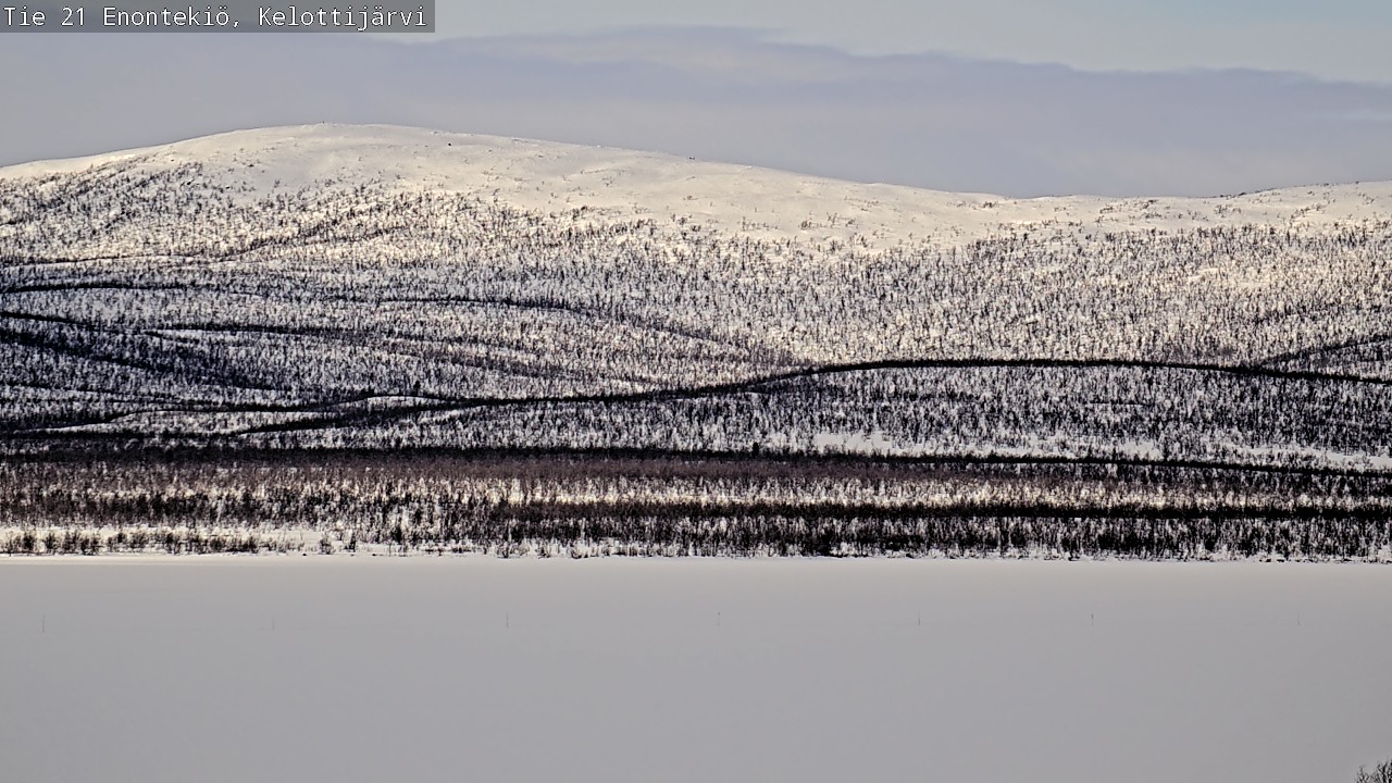 Weather Camera Image Väg 21 Enontekiö, Kelottijärvi, Enontekiö, Lappi