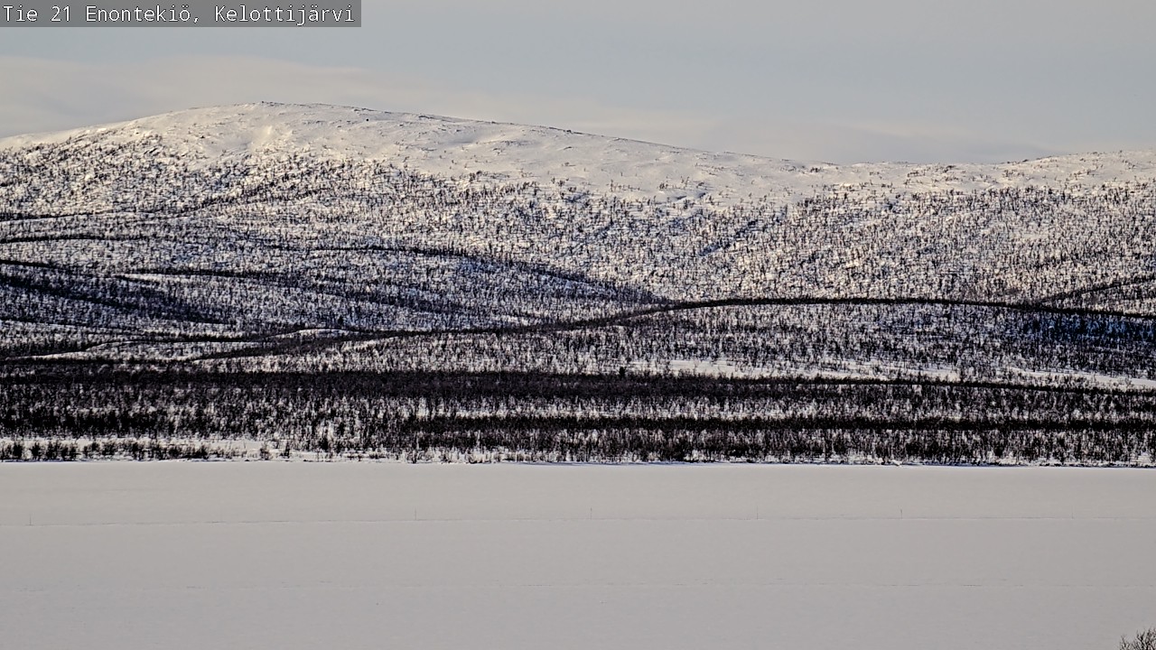 Weather Camera Image Väg 21 Enontekiö, Kelottijärvi, Enontekiö, Lappi