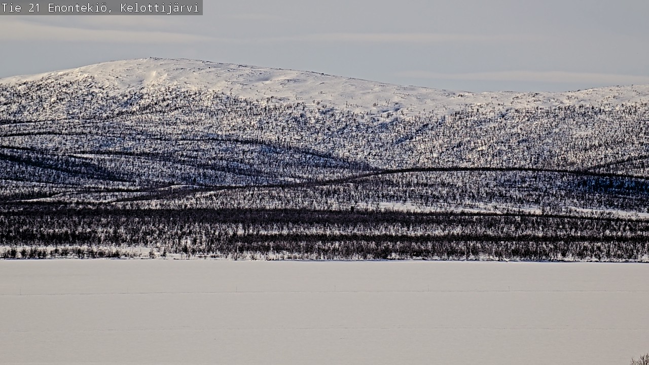 Weather Camera Image Väg 21 Enontekiö, Kelottijärvi, Enontekiö, Lappi