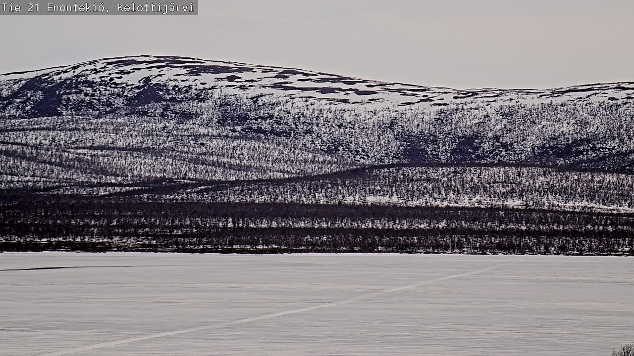 Weather Camera Image Road 21 Enontekiö, Kelottijärvi, Enontekiö, Lappi