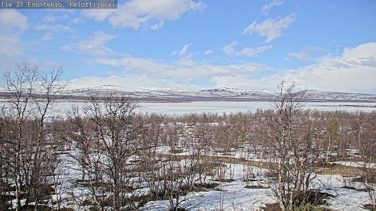 Weather Camera Image Road 21 Enontekiö, Kelottijärvi, Enontekiö, Lappi