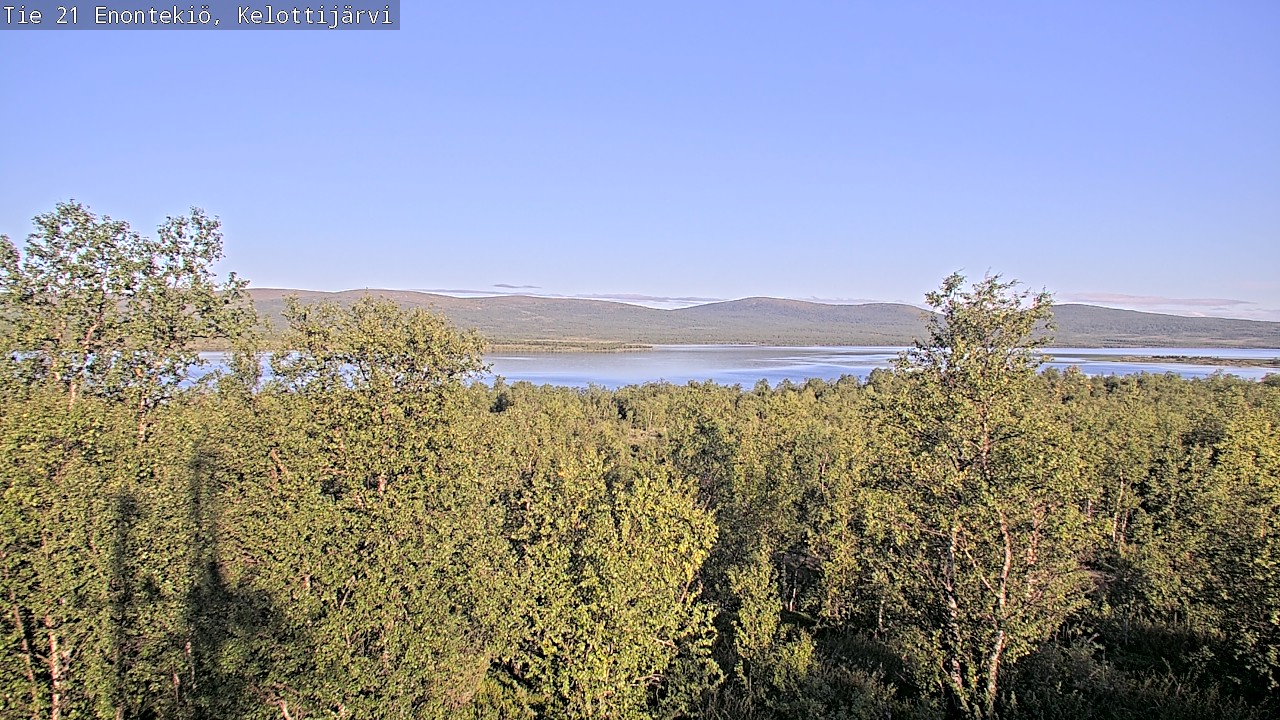 Weather Camera Image Road 21 Enontekiö, Kelottijärvi, Enontekiö, Lappi