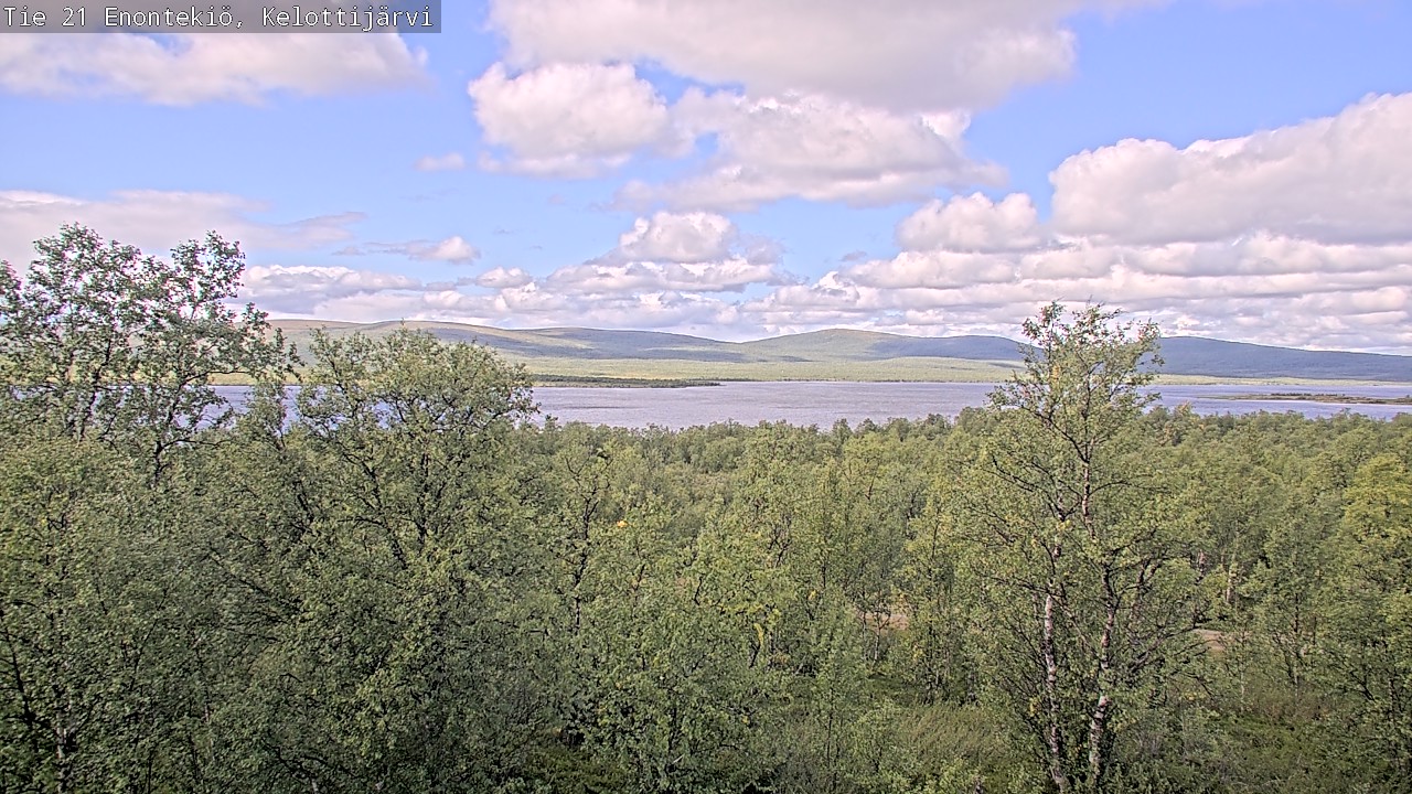 Weather Camera Image Väg 21 Enontekiö, Kelottijärvi, Enontekiö, Lappi
