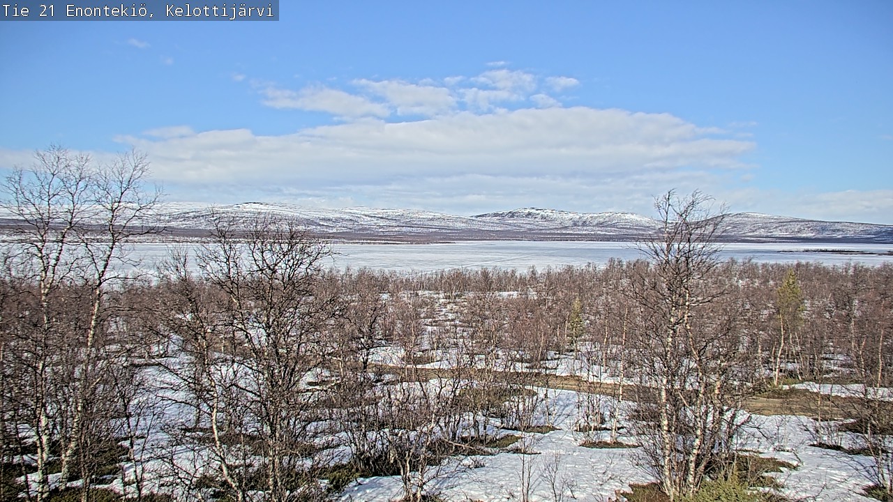 Weather Camera Image Road 21 Enontekiö, Kelottijärvi, Enontekiö, Lappi