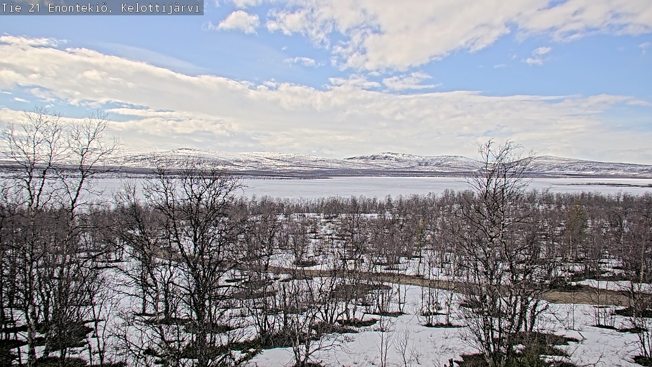 Weather Camera Image Väg 21 Enontekiö, Kelottijärvi, Enontekiö, Lappi