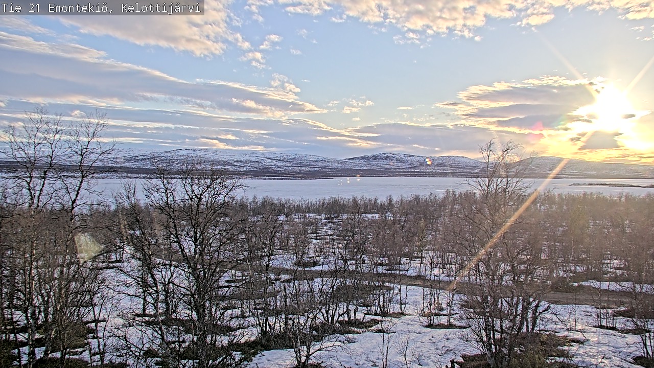 Weather Camera Image Väg 21 Enontekiö, Kelottijärvi, Enontekiö, Lappi