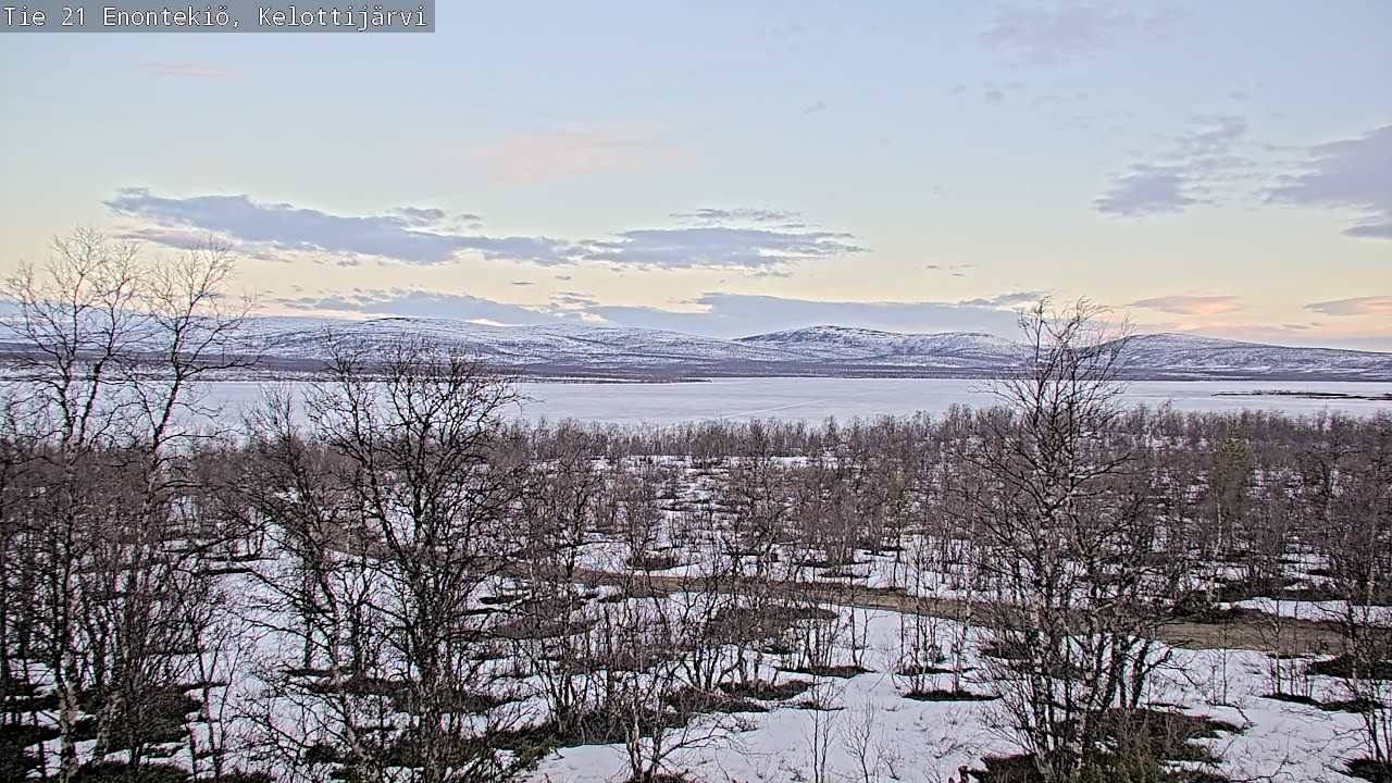 Weather Camera Image Road 21 Enontekiö, Kelottijärvi, Enontekiö, Lappi