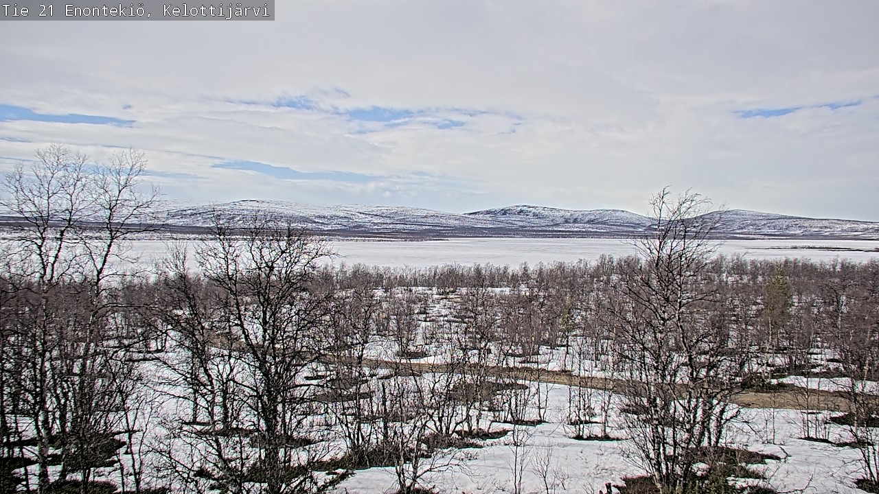 Weather Camera Image Väg 21 Enontekiö, Kelottijärvi, Enontekiö, Lappi