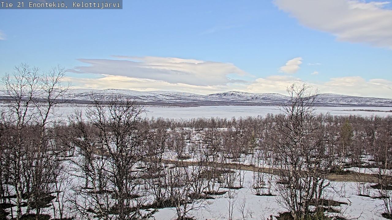 Weather Camera Image Väg 21 Enontekiö, Kelottijärvi, Enontekiö, Lappi