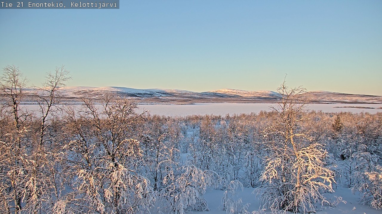 Weather Camera Image Väg 21 Enontekiö, Kelottijärvi, Enontekiö, Lappi