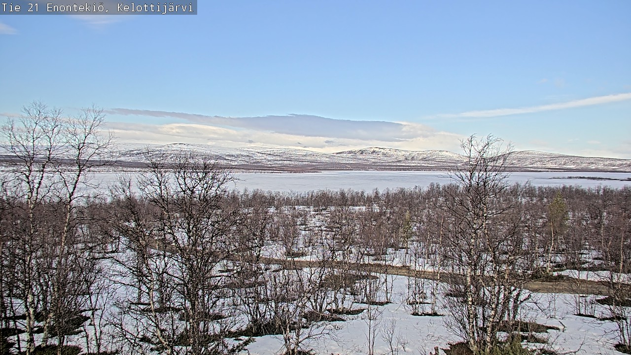 Weather Camera Image Väg 21 Enontekiö, Kelottijärvi, Enontekiö, Lappi