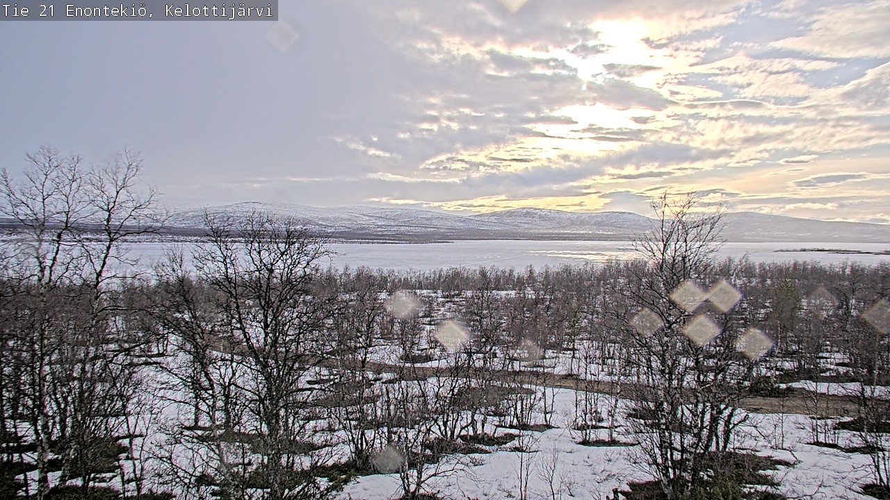 Weather Camera Image Väg 21 Enontekiö, Kelottijärvi, Enontekiö, Lappi