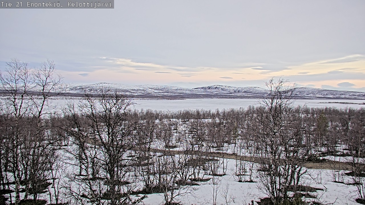 Weather Camera Image Väg 21 Enontekiö, Kelottijärvi, Enontekiö, Lappi