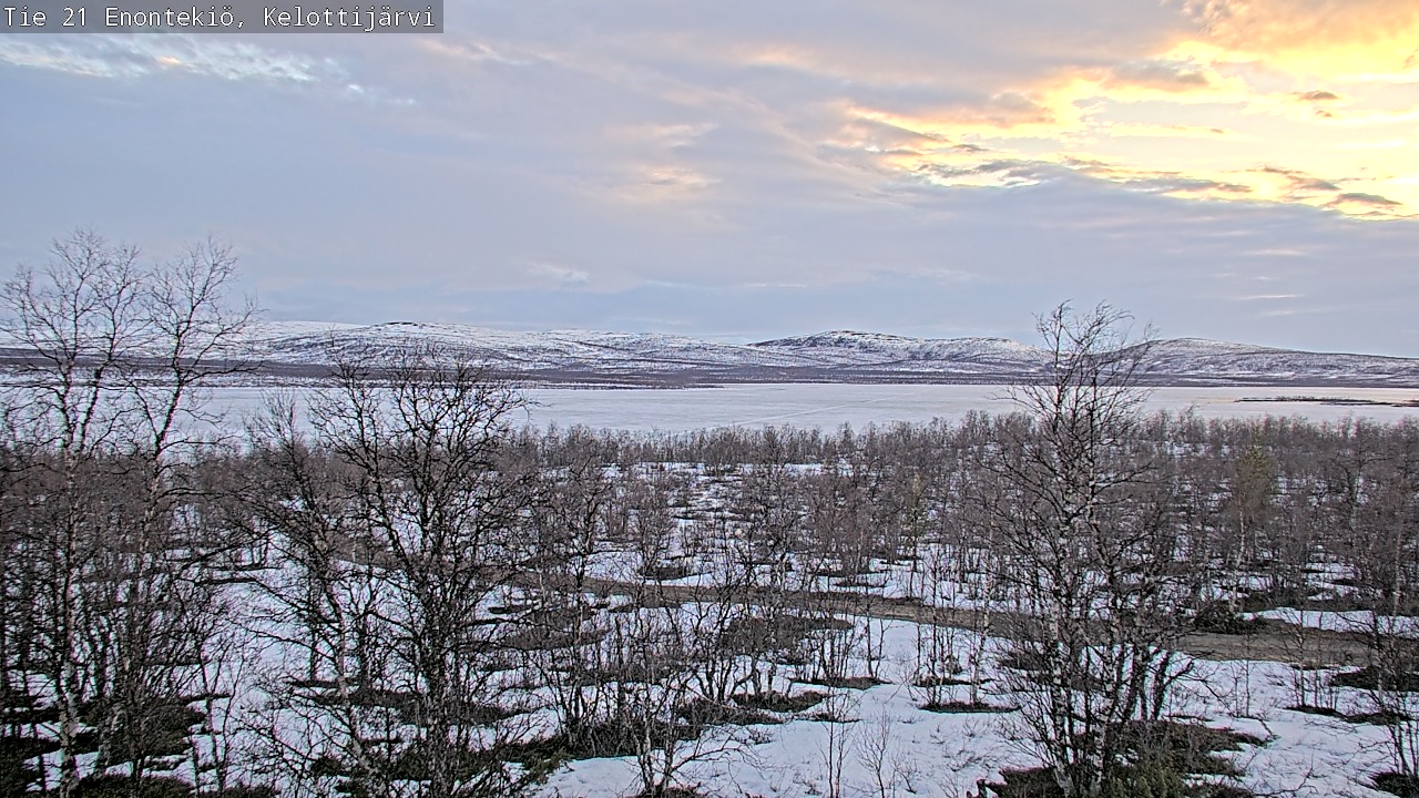 Weather Camera Image Väg 21 Enontekiö, Kelottijärvi, Enontekiö, Lappi