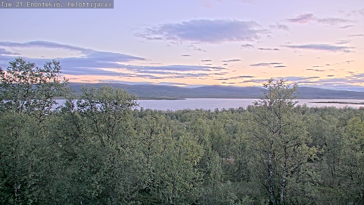 Weather Camera Image Road 21 Enontekiö, Kelottijärvi, Enontekiö, Lappi
