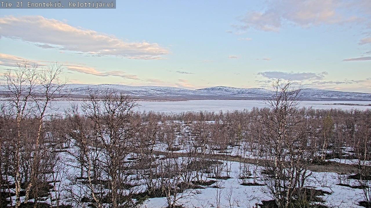 Weather Camera Image Road 21 Enontekiö, Kelottijärvi, Enontekiö, Lappi