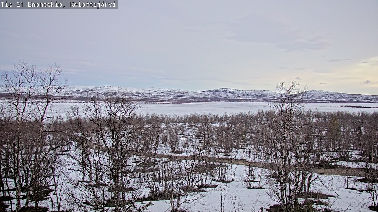 Weather Camera Image Väg 21 Enontekiö, Kelottijärvi, Enontekiö, Lappi