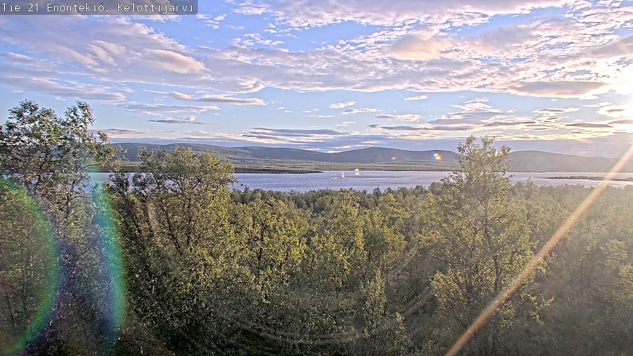 Weather Camera Image Road 21 Enontekiö, Kelottijärvi, Enontekiö, Lappi