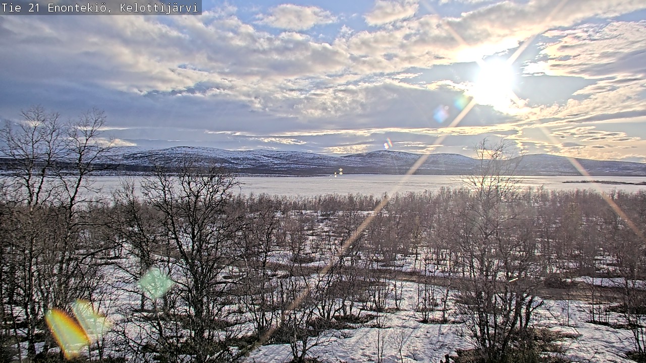 Weather Camera Image Väg 21 Enontekiö, Kelottijärvi, Enontekiö, Lappi