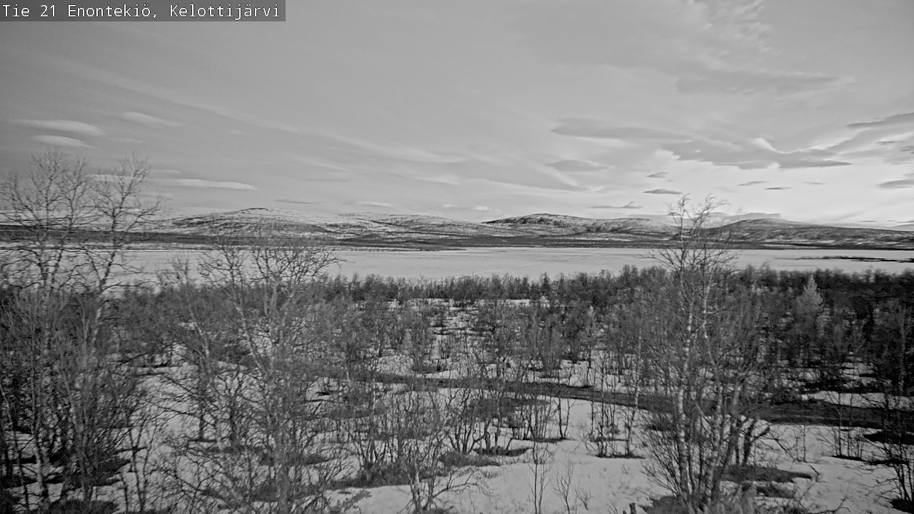 Weather Camera Image Väg 21 Enontekiö, Kelottijärvi, Enontekiö, Lappi