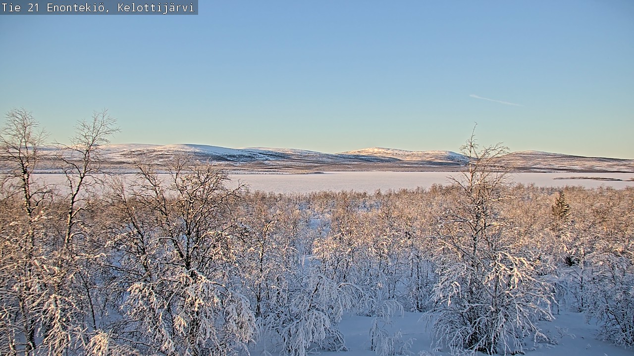 Weather Camera Image Väg 21 Enontekiö, Kelottijärvi, Enontekiö, Lappi