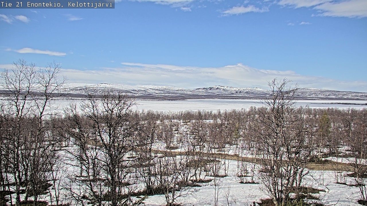 Weather Camera Image Väg 21 Enontekiö, Kelottijärvi, Enontekiö, Lappi