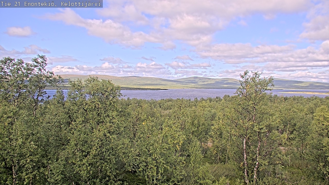 Weather Camera Image Road 21 Enontekiö, Kelottijärvi, Enontekiö, Lappi