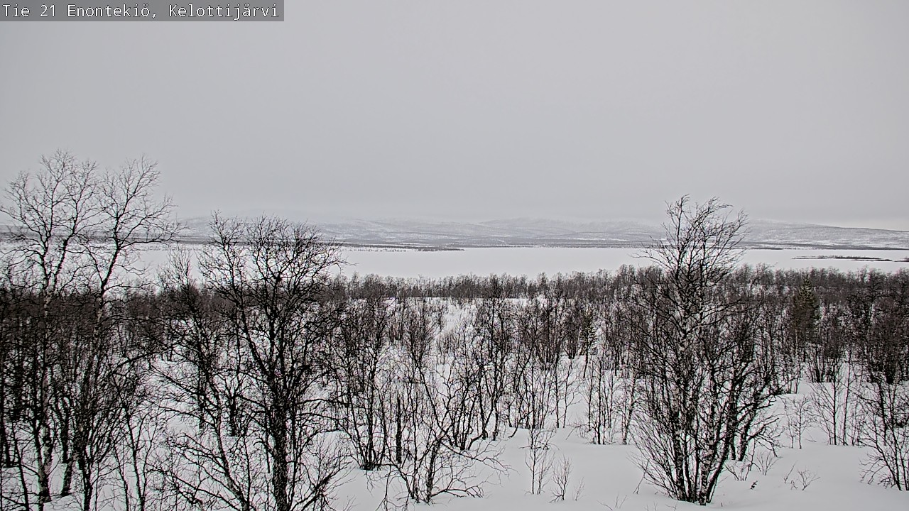 Weather Camera Image Road 21 Enontekiö, Kelottijärvi, Enontekiö, Lappi